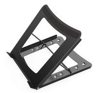 Adjustable Laptop Stand - Portable Laptop Stand with 5 Tilt Levels & Anti-Slip Pads for Tablets, Computers, Foldable Laptop Riser Fits 10-15inch Notebook with Open Back for Better Airflow by HUANUO