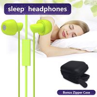 Ururtm Sleep Headphones, Stereo, Sound-Isolating Mini Comfy Sleep Earplug Earbuds with Microphone for Side Sleeper, White Noise,Work,Airplanes, Travel (Green)