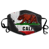 California State Bear Flag (Vintage Distressed) Dust Mask,Washable and Reusable Cleaning Gardening Outdoor Activities Warm Windproof Mask
