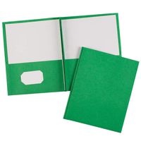 Avery Two-Pocket Folders, Green, 25 Covers
