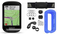 Garmin Edge 830 (2019 Version) Cycle GPS Bundle with Chest Strap HRM, Bluetooth Speed/Cadence Sensors, Silicone Case & Screen Protectors (x2) | Touchscreen, Mapping | Bike Computer (Blue + Sensors)