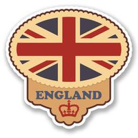2 x 15cm- 150mm Rustic England Flag Vinyl SELF ADHESIVE STICKER Decal Laptop Travel Luggage Car iPad Sign Fun #4204
