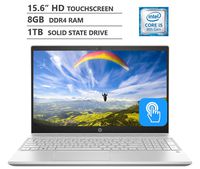 HP Pavilion 15.6" HD Micro-Edge WLED-Backlit Touchscreen Laptop, Intel Core i5-8250U Quad-Core Processor Up to 3.40 GHz, 8GB Memory, 1TB Solid State Drive, 802.11b/g/n/ac, Windows 10 Home, Blue