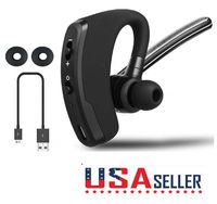 SR-MOBILE Wireless V8 Bluetooth Earpiece Headphones Earbuds Ear Hooks Earphones with Mic and Carrying Case for Business/Office/Driving/Truck Support iPhone/Android Cellphones