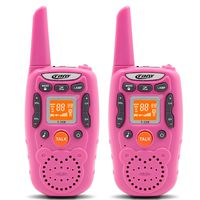 Eoncore T358 Walkie Talkies for Kids Two Ways Radio Toy Long Range 22 Channels 10 Call Tone Build-in Flashlight Pink