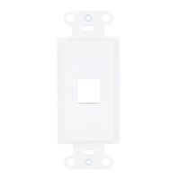 Legrand-On-Q WP3411-WH Keystone Decorator Insert Wall-Plate, 1-Port, White