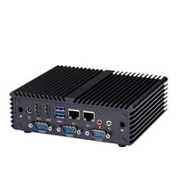 QOTOM Q450P Barebone Core i5 Mini PC Dual Core up to 2.6 GHz Fanless Mini Industrial PC Linux Windows