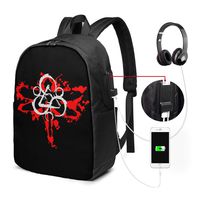 Coheed And Cambria Logo College Laptop Backpack Water Resistant ,With USB Charging Port 17 Inch Computer Business Backpacks For Women Men School Student,Bookbag Casual Hiking Travel Daypack Gift