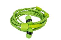 Wraps Wearable Braided Wristband Headphone Earbuds, Classic Green (WRAPSCGRN-V5)