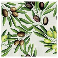 X&O Paper Goods TW4-20732 Beverage Napkin (20Ct), Olive