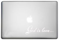 God is Love Religious Quote Sticker Apple Mac Vinyl Decal is a God is Love Art Decor Apple Mac Decal. Laptop Sizes 11, 12, 13 and 15 inch. God is Love MacBook has Many Colors-White