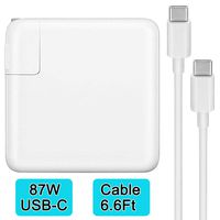 87W USB-C Power Adapter Charger Compatible with MacBook Pro/Air 15 Inch 13 Inch with USB-C to USB-C Cable Replacement USB-C Charger for Laptop