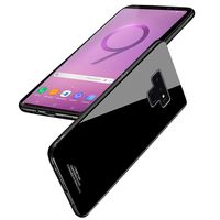 BeautyWill Galaxy Note 9 Tempered Glass Case, Scratch Resistant Soft TPU Bumper + Tempered Glass Back Premium Hybrid Protective Case Cover for Samsung Galaxy Note 9 (Black)