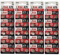 GI LR44 A76 AG13 1.5 Volt Alkaline Button Cell Batteries for Watches Clocks Remotes Games Controllers Toys & Electronic Devices (40)