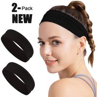 Calbeing Non Slip Headbands for Women Men, Grip Silicone Yoga Sweatband, Stretchy Soft Running Wicking Head Sweat Set, Lightweight Elastic Exercise Band, Workout Sports Fitness Gym