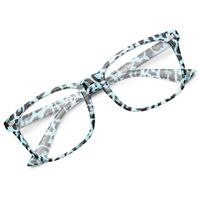 GAOYE Blue Light Blocking Glasses for Women Men,Square Nerd Eyeglasses Anti UV Ray Computer Gaming Glasses - GYC8082 (Leopard/Blue/Transparent Lens)