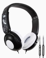 Kids Headphones, Mumba Volume Limited Over Ear Headphones Girls, 85 Safe Listening Adjustable Headsets with Microphone for Kids Children (Black)