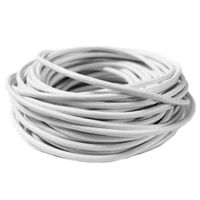 cords craft 2.0mm Genuine Round Leather Cord Leather String for Jewelry Making Bracelet Necklace Beading, 10 Meters / 10.93 Yards (White)
