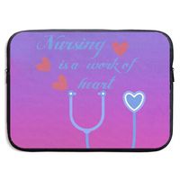 Nursing is A Work of Heart Laptop Case 13''/15'' Briefcase Handbag Carrying Sleeve Case Cover