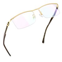 LifeArt Alloy Semi-Rimless Reading Glasses, Blue Light Filter Computer Glasses, Transparent Lens,Reduce Headaches&Eyestrain,Stylish for Men +2.50