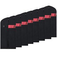 Zilink Garment Bag Suit Bags for Men Storage 8pcs with Clear Window Dust Proof Dress Cover Bags for Suit, Coat, Jacket, Dress Closet Storage