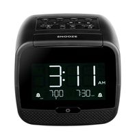 TIVDIO Bluetooth Clock Radios for Bedroom Bluetooth Clock Radios for Bedroom Wireless Alarm Clock Speaker FM Radio Dual USB Charging Port AUX Input Snooze Battery