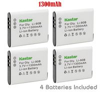 Kastar Battery (4-Pack) for Olympus LI-90B, LI-92B, UC-90 Work with Olympus SH-1, SH-50 iHS, SH-60, SP-100, SP-100EE, Tough TG-1 iHS, Tough TG-2 iHS, Tough TG-3, XZ-2 iHS Cameras