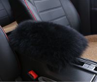 Forala Auto Center Console Pad, Furry Sheepskin Wool Car Armrest Seat Box Cover Protector Universal Fit