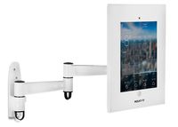 Mount-It! Anti-Theft Swinging iPad Wall Mount | Secure Articulating Arm iPad Stand | Locking Wall Mount Holder for iPad | Tablet Kiosk Wall Mount for iPad 9.7, iPad Air, iPad Pro 9.7 - White, MI-3774W
