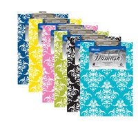 BAZIC Standard Size Damask Paperboard Clipboard w/ Low Profile Clip, Case of 48 (1807-48)