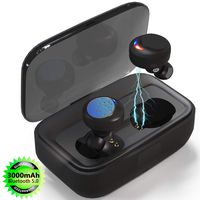 Wireless Earbuds, Bluetooth 5.0 Headphones Touch Earphones IPX8 Waterproof 3D Hi-Fi Sound with Deep Bass Ture Wireless Stereo in-Ear Wireless 3000mAh Magnetic Charging Case