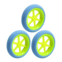 uxcell 3pcs RC Airplane Plastic Hub Super Light Blue Sponge Wheel 50mm/2 inches