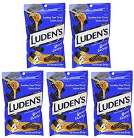Luden's Honey Licorice Cough Throat Drops | Menthol Lozenge/Oral Anesthetic | 30-Count per pack | 5-Pack