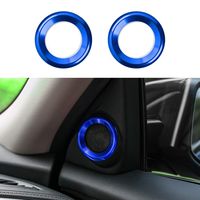 CKE Civic Aluminum Alloy Interior Door Audio Speaker Ring Cover Trim for 10th Gen Honda Civic 2020 2019 2018 2017 2016 - Blue