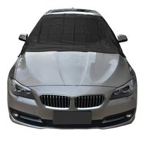 Bosji Magnetic Windshield Snow Cover, Winter Car Cover UV-Proof Ice Frost Dustproof Guard Sunshade Protector for Car-Easy to Use (80×50 Inch) (Black)