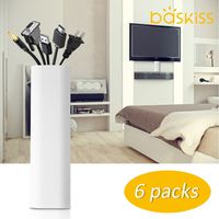 Cable Cover, 6 Packs, 70.8 inches Wall Mount TV Cable Management Cord Raceway Conceal Kit to Hide Cables, Cords, White