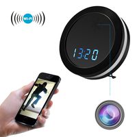Hidden Camera Clock WiFi Spy Camera 1080P Security Camera with Motion Detection Night Vision Colorful Light