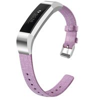 OenFoto Bands Compatible Fitbit Alta HR/Fitbit Alta/Ace, Adjustable Nylon Wristband Replacement Watch Band Strap Accessory Bracelet for Fitbit Alta HR/Fitbit Alta Smart Watch, Light Purple Small