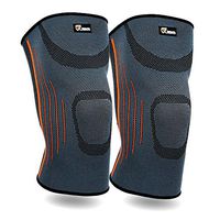 JBM Knee Braces Knee Compression Sleeve for Running, Basketball, Football, Weightlifting, Fitness, Knee Support Stabilizer Joint Pain Relief, Suitable for Men & Women (Gray, Large)