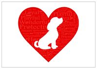 NW Pitney Ink Puppy Love Pet Sympathy Card, 7 x 5 Inches (1119SYM)