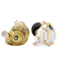 KZ ZS10 Pro 4BA+1DD Hybrid in-Ear Earphone with High Resolution 075mm 2pin Connector Detachable Cable (Without Mic, Glare Yellow)