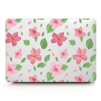 One Micron Compatible MacBook 12 Inch Case, Ultra Slim Matte Plastic Hard Case Cover Protective Case Compatible MacBook 12''with Retina Display (A1534), Clear Pink Flowers