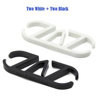 Admirable Idea 4pcs Headsets Headphones Earphones Cord Organizer Winder USB Cables Wraps Earbuds Storage Holder Convenient Phone Holder Mount Stand,White & Black