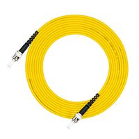 Jeirdus 3Meters 10ft ST to ST Fiber Optic Cable Jumper Optical Patch Cord Simplex Single-Mode 9/125 ST-ST