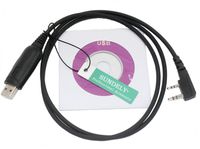 SUNDELY USB Programming Programmer Cloning Cable Cord for Baofeng Radio UV-3R+, UV-5R, UV-5R+, UV-5RA, UV-5RB, UV-5RC, UV-5RD, UV-5RE, UV-B5, UV-B6, UV-8/D, BF-666S, BF-777S, BF-888S