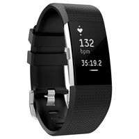 TiMOVO Band Compatible for Fitbit Charge 2, Soft Silicone Adjustable Replacement Band Fit Fitbit Charge 2 - Black