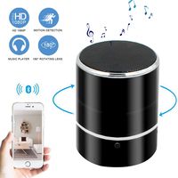 Yumfond Spy Camera Bluetooth Speaker, Hidden WiFi HD 1080P Nanny Cam Rotate 180°, Wireless Stereo Music Speaker Player Video Recorder with Motion Detection/Real-Time View Mini Cam for Home