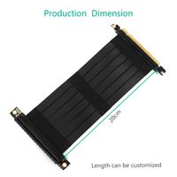 BQZYX + PCI-E Extension Cable PCIe3.0 16x Flexible high Speed Extension Cable pcie Riser (20cm-90 Degrees) Wire Upgrade Version