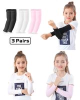 Newbyinn Arm Sleeves for Kids, Toddlers 1 Pair/ 3 Pairs, Warmer Gloves UPF 50 UV Sun Protection Sleeves to Cover Arms