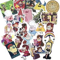 Gravity Falls Stickers,Vinyl Stickers for Laptop,26 PCS Girls,Boys,Kids,Cars,Motorcycle,Bicycle,Skateboard Luggage,Bumper Sticker Waterproof(Not Random)